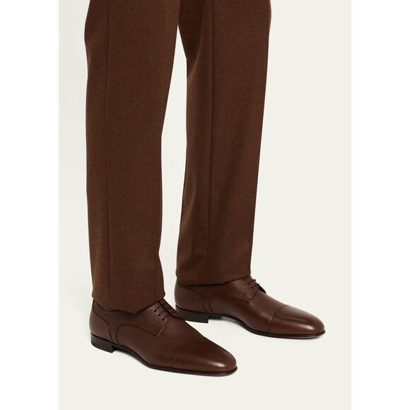 Christian Louboutin Surcity Flat Brown Leather Dress Oxford Derby Loafer 45 12 main image 7